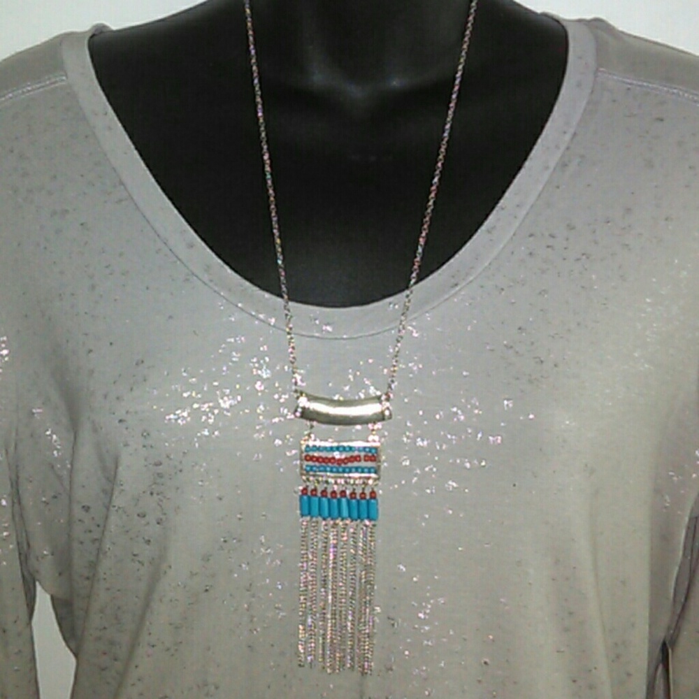 Nwot bohemian style long necklace